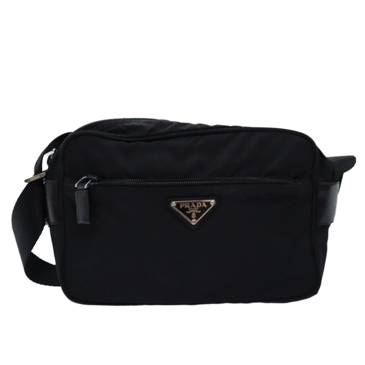 PRADA Shoulder Bag Nylon Black Auth yk12183