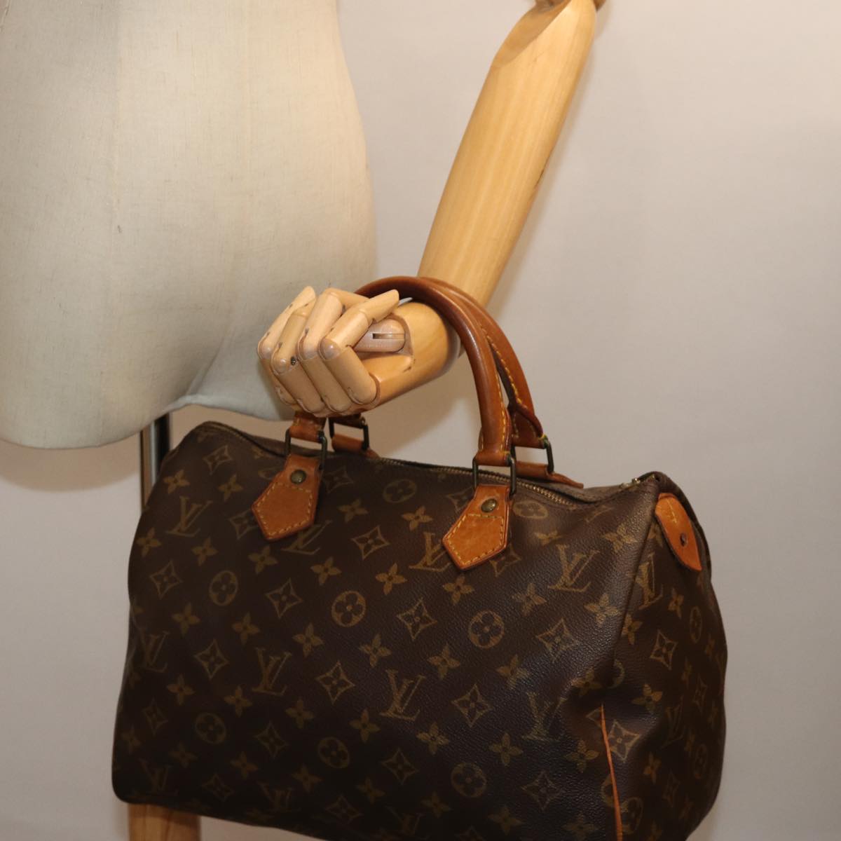 LOUIS VUITTON Monogram Speedy 30 Hand Bag M41526 LV Auth yk12188