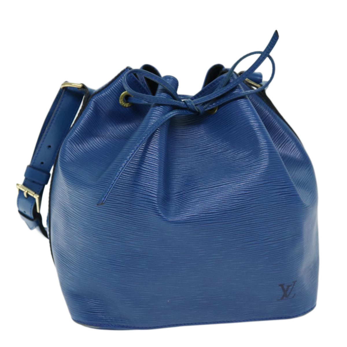 LOUIS VUITTON Epi Petit Noe Shoulder Bag Blue M44105 LV Auth yk12189