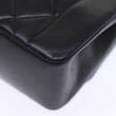 CHANEL Diana Matelasse Chain Shoulder Bag Lamb Skin Black CC Auth yk12192AV-16