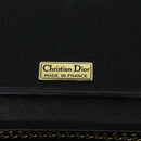 Christian Dior Trotter Canvas Chain Shoulder Bag Black Auth yk12202-17