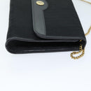 Christian Dior Trotter Canvas Chain Shoulder Bag Black Auth yk12202-3
