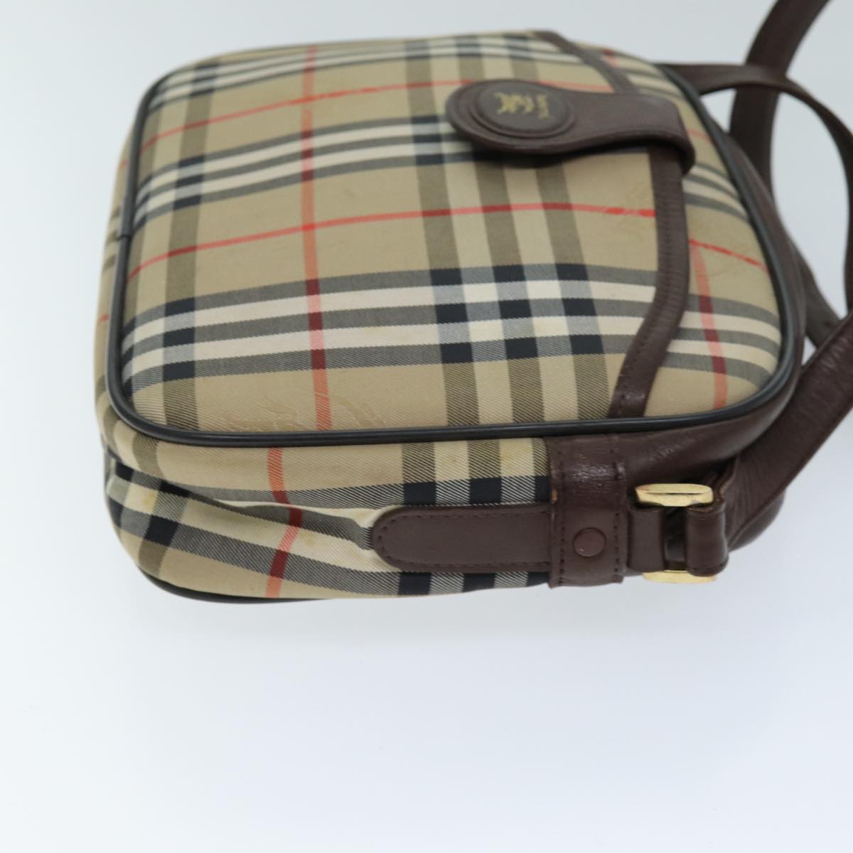 Burberrys Nova Check Shoulder Bag Canvas Beige Auth yk12222