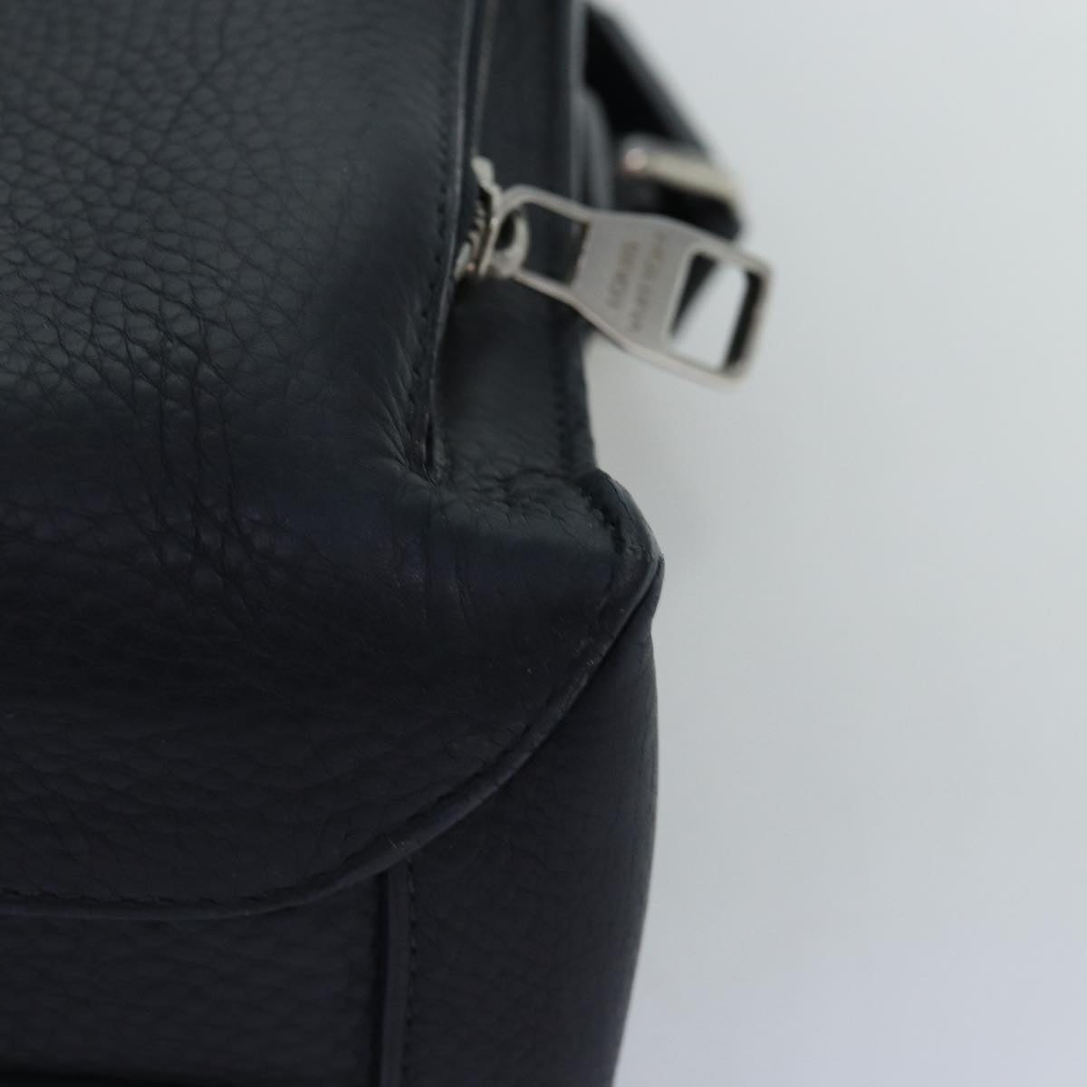 LOUIS VUITTON Naxos Shoulder Bag Leather Black LV Auth yk12249