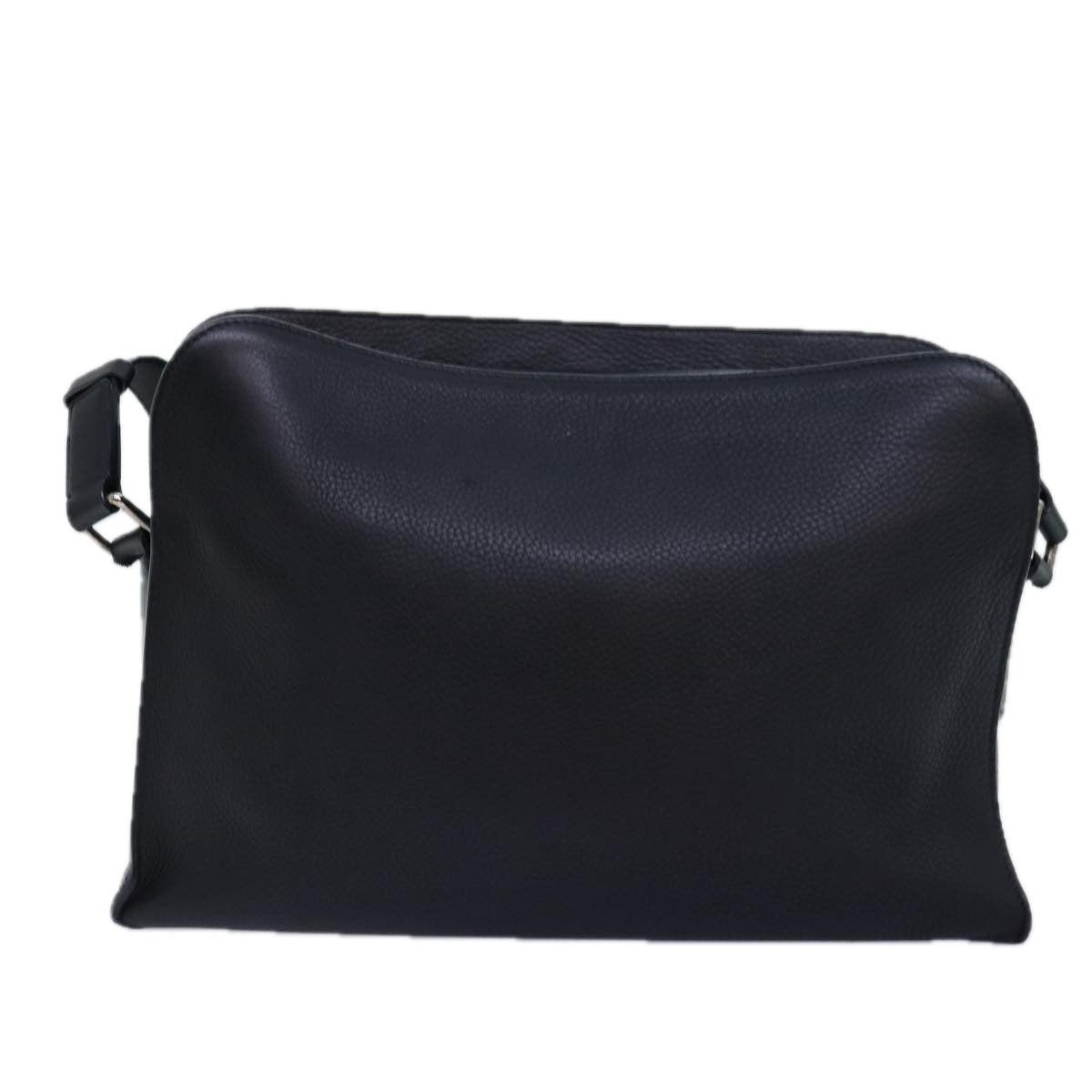 LOUIS VUITTON Naxos Shoulder Bag Leather Black LV Auth yk12249 - 0