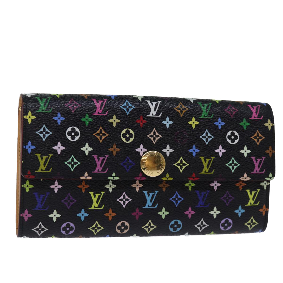 LOUIS VUITTON Monogram Multicolor PortefeuilleSarah Wallet M93747 Auth yk12256