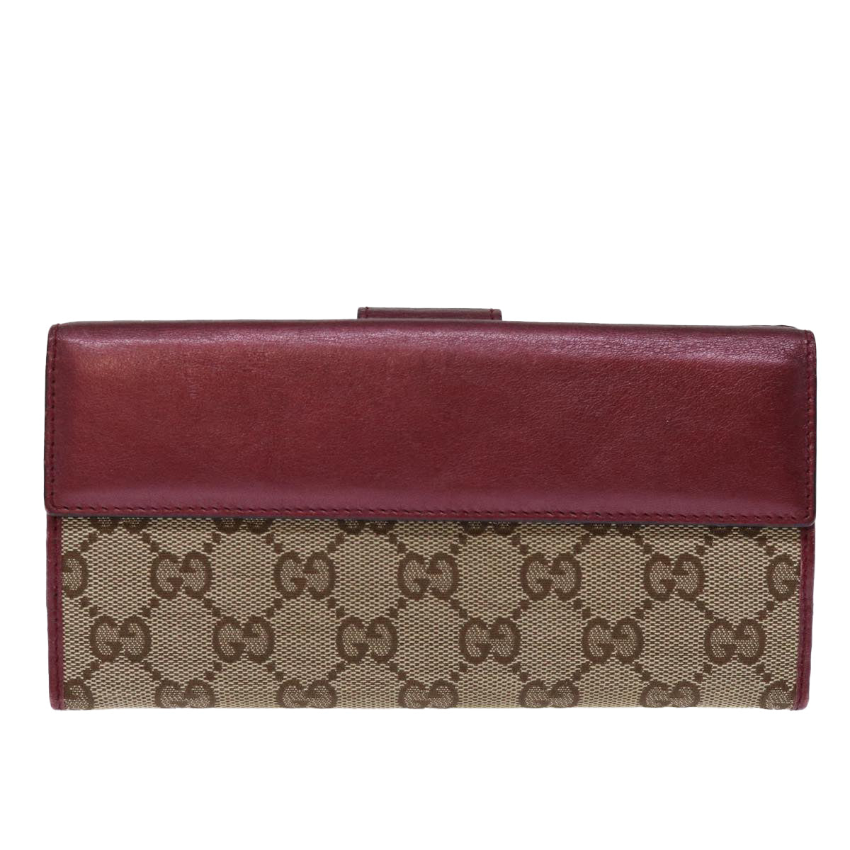 GUCCI GG Canvas Long Wallet Beige 203550 Auth yk12329 - 0