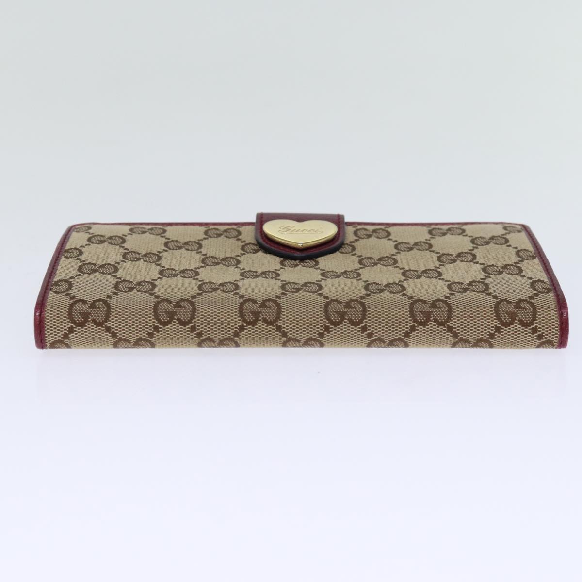 GUCCI GG Canvas Long Wallet Beige 203550 Auth yk12329