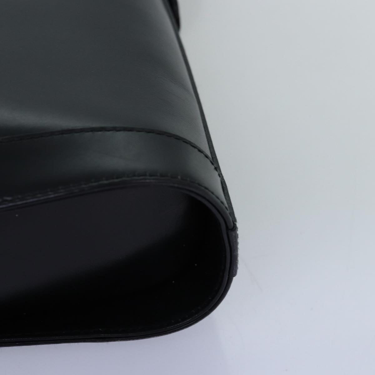 GUCCI Interlocking Shoulder Bag Leather Black Auth yk12332