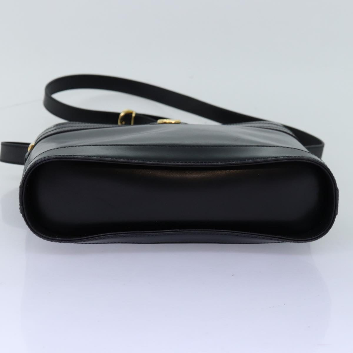 GUCCI Interlocking Shoulder Bag Leather Black Auth yk12332