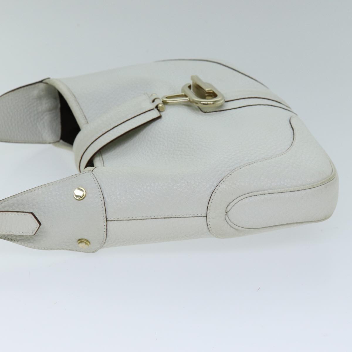 GUCCI Jackie Shoulder Bag Leather White 130779 Auth yk12341