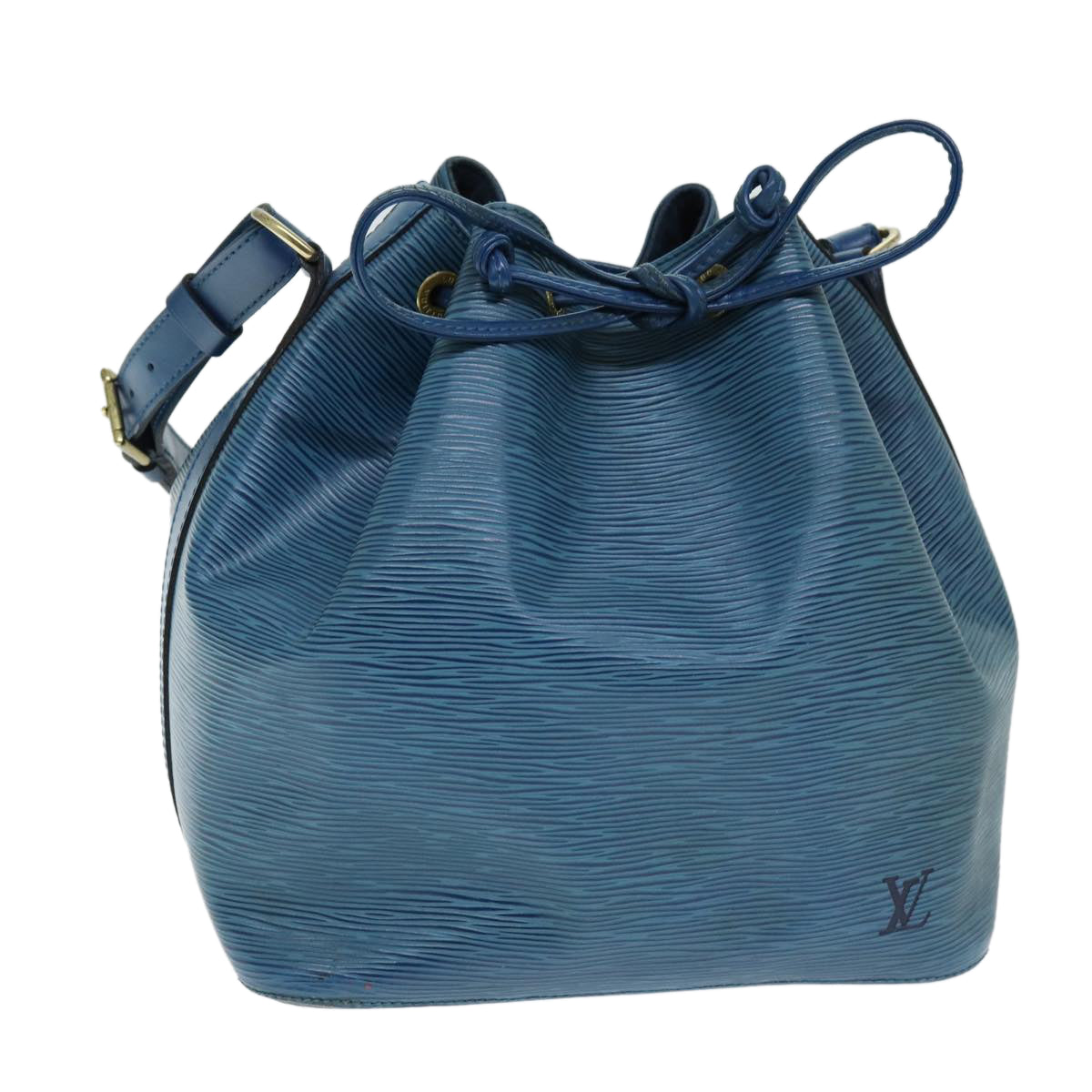 LOUIS VUITTON Epi Petit Noe Shoulder Bag Blue M44105 LV Auth yk12343