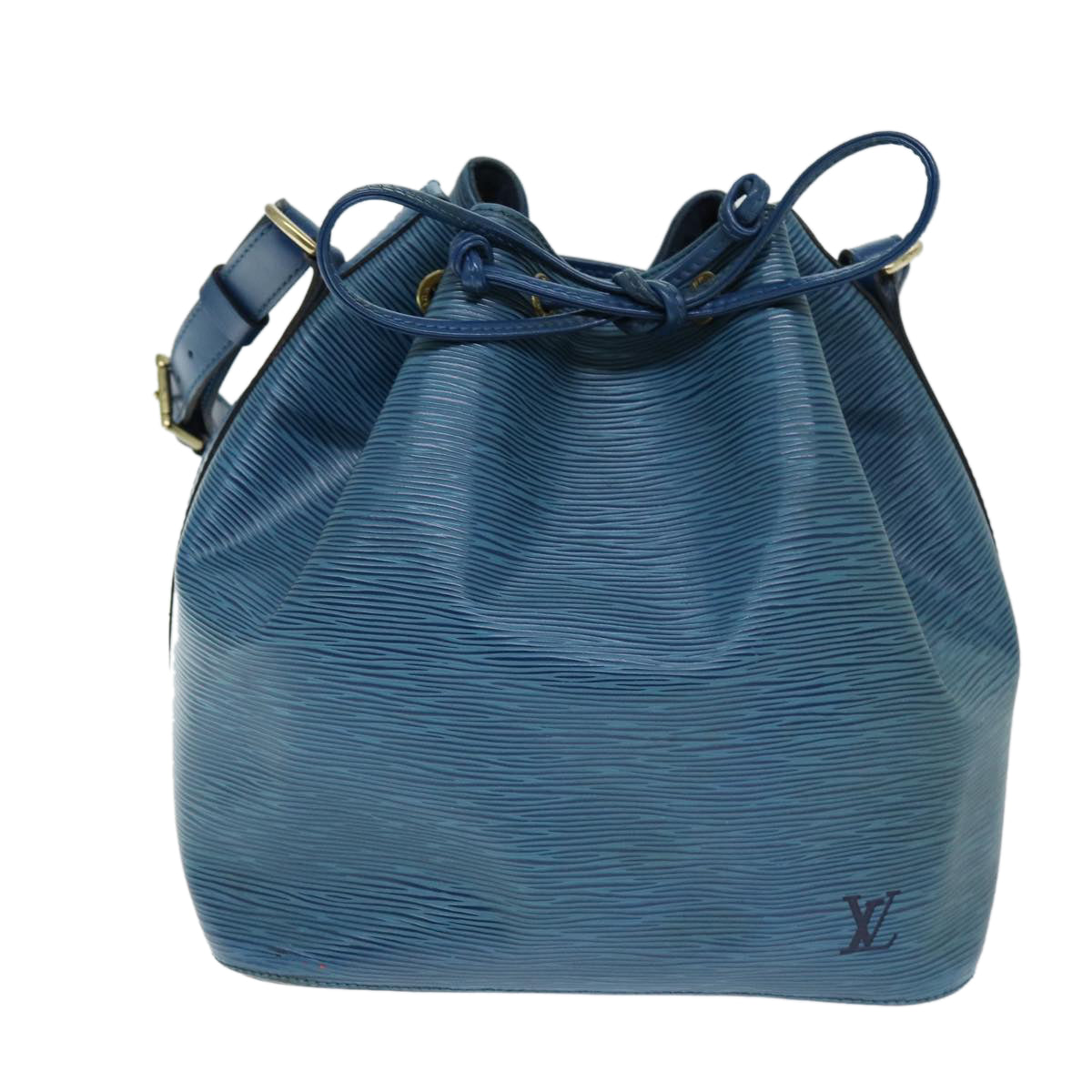 LOUIS VUITTON Epi Petit Noe Shoulder Bag Blue M44105 LV Auth yk12343