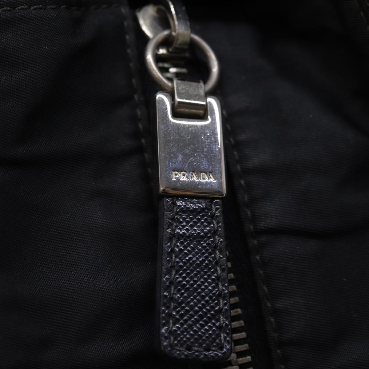 PRADA Hand Bag Nylon Black Auth yk12366