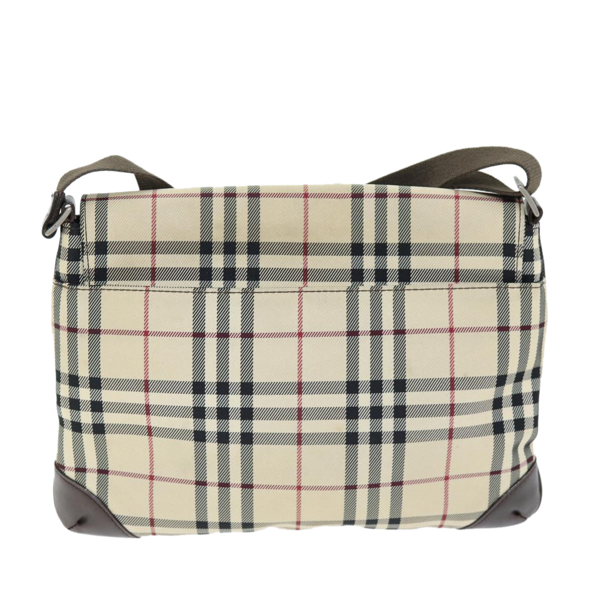 BURBERRY Nova Check Shoulder Bag Canvas Beige Auth yk12386 - 0