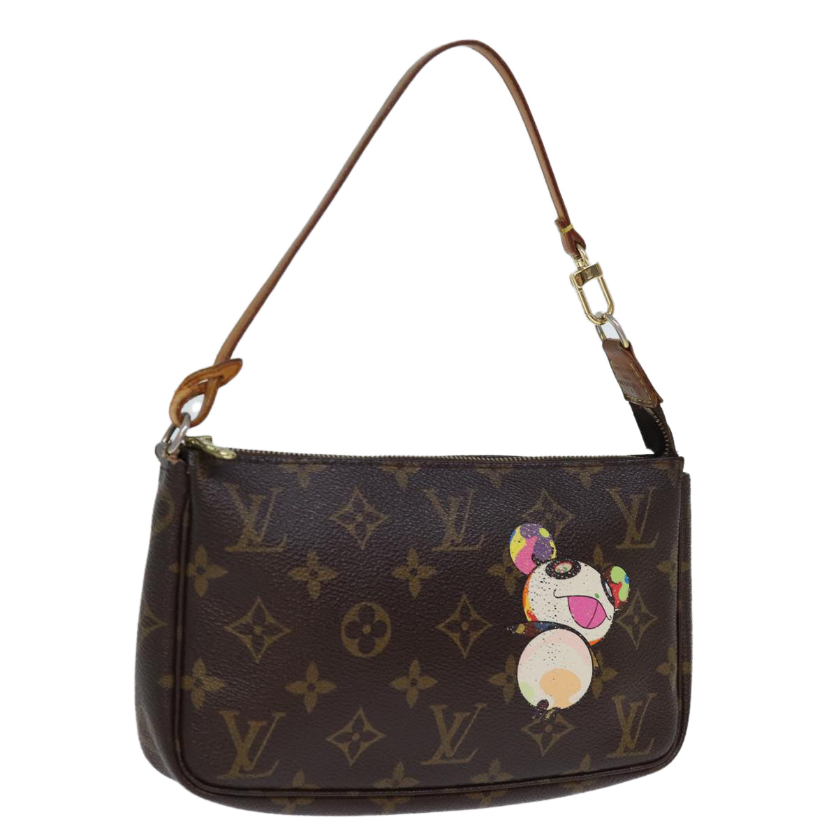 LOUIS VUITTON Monogram Panda Pochette Accessoires Pouch M51981 LV Auth yk12396