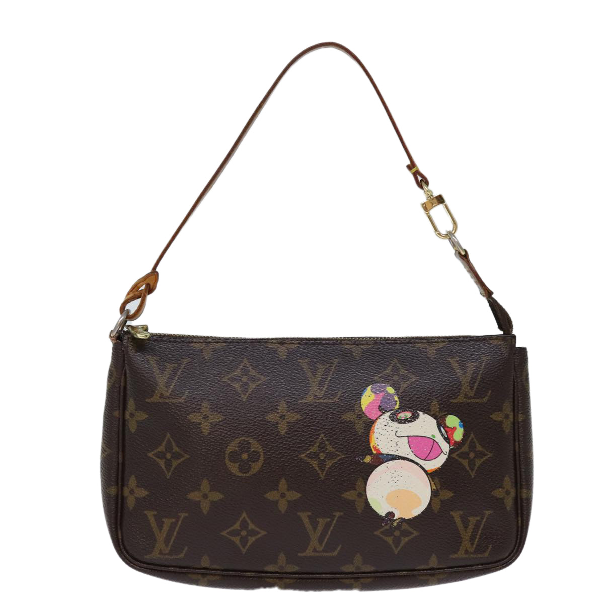 LOUIS VUITTON Monogram Panda Pochette Accessoires Pouch M51981 LV Auth yk12396