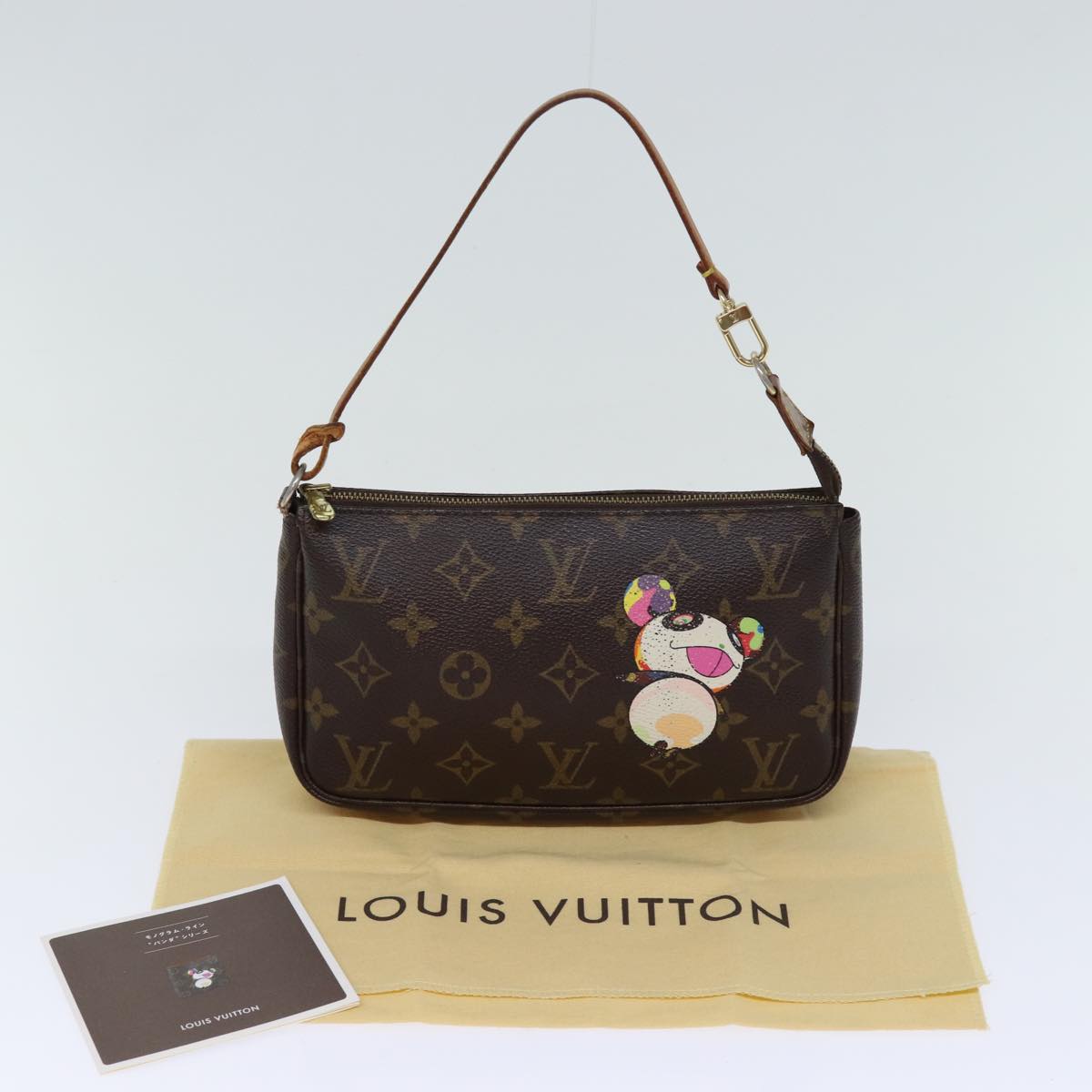 LOUIS VUITTON Monogram Panda Pochette Accessoires Pouch M51981 LV Auth yk12396