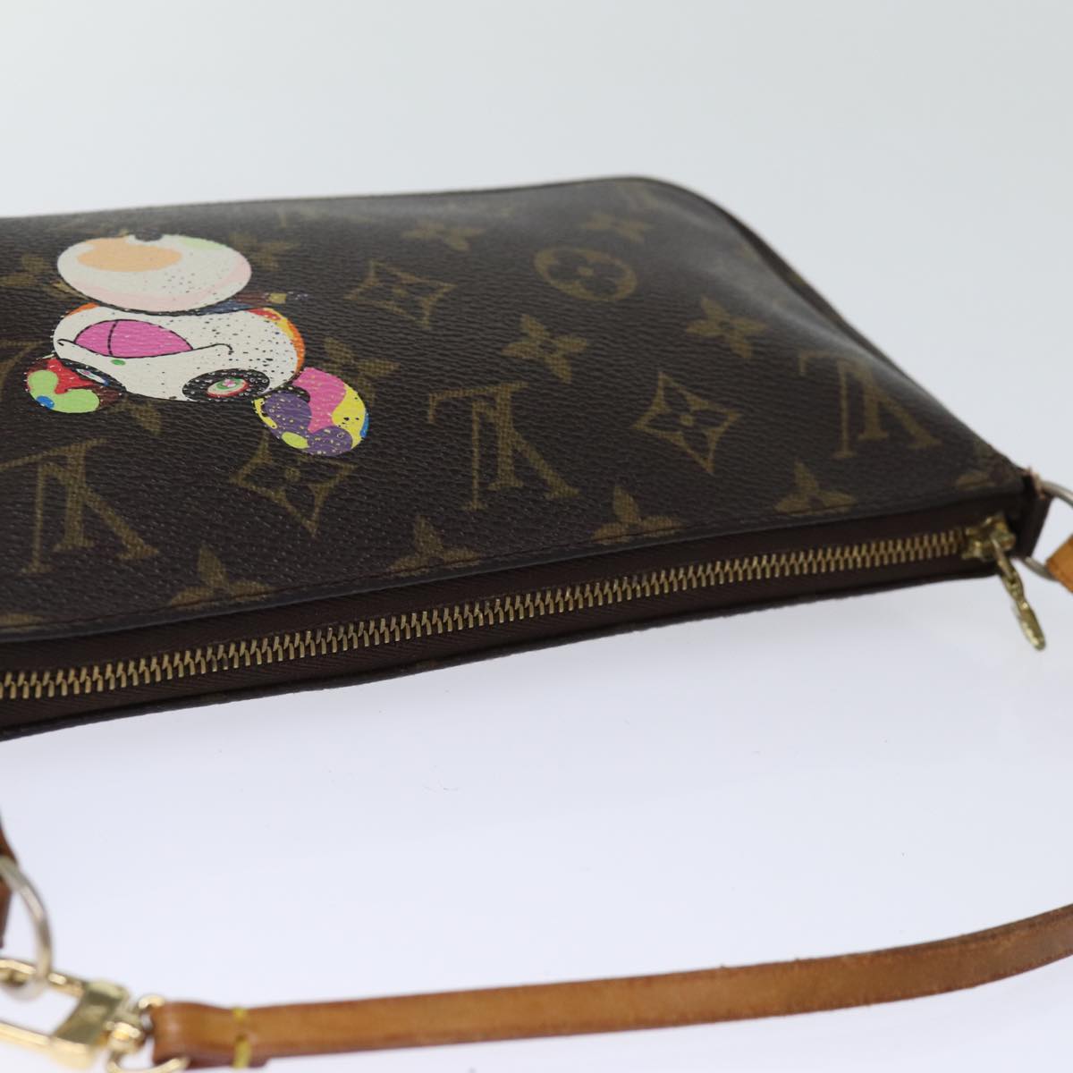 LOUIS VUITTON Monogram Panda Pochette Accessoires Pouch M51981 LV Auth yk12396