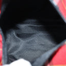 BURBERRY Nova Check Hand Pouch Nylon Red Auth yk12413-11