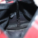 BURBERRY Nova Check Hand Pouch Nylon Red Auth yk12413-12