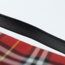 BURBERRY Nova Check Hand Pouch Nylon Red Auth yk12413-6