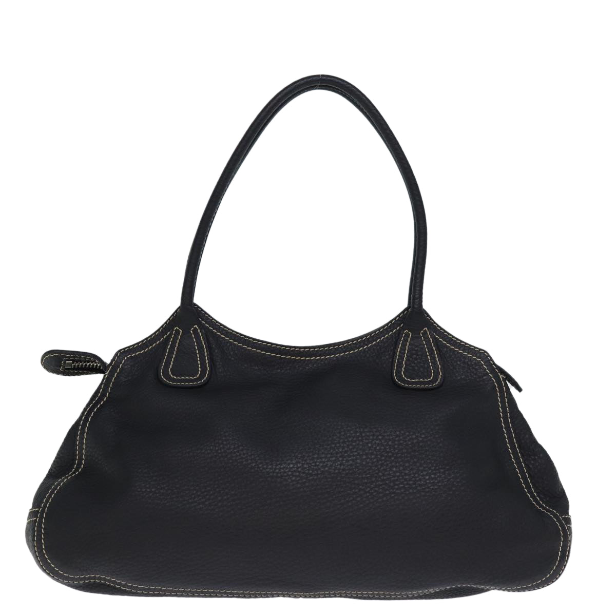 PRADA Hand Bag Leather Black Auth yk12414 - 0