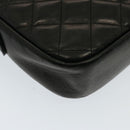 CHANEL Matelasse Chain Shoulder Bag Lamb Skin Black CC Auth yk12436-17