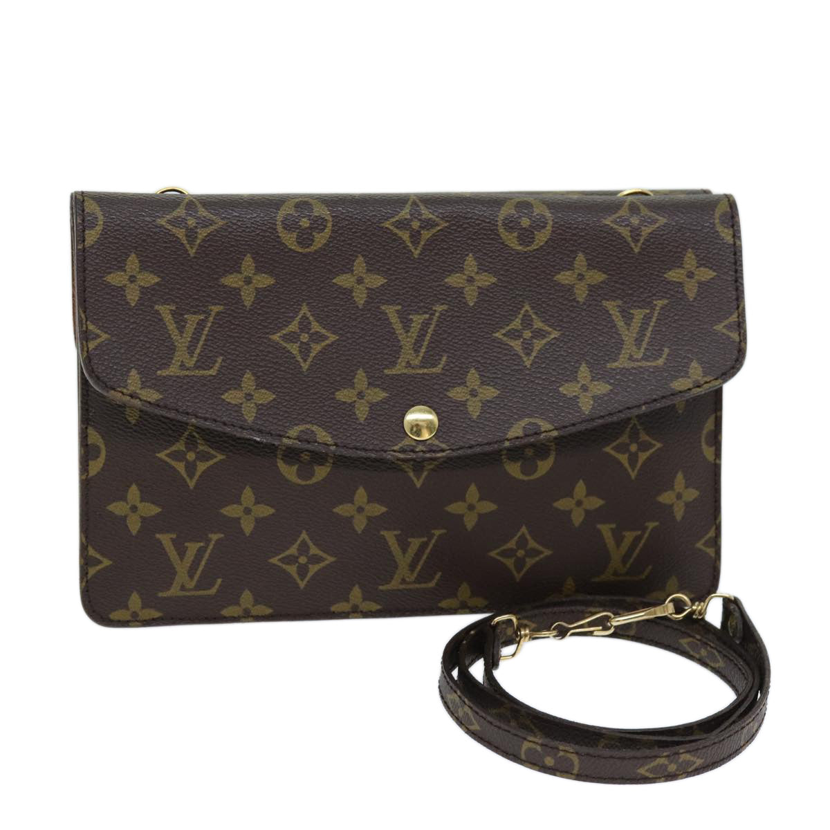 LOUIS VUITTON Monogram Double Rabat Shoulder Bag M51815 LV Auth yk12453