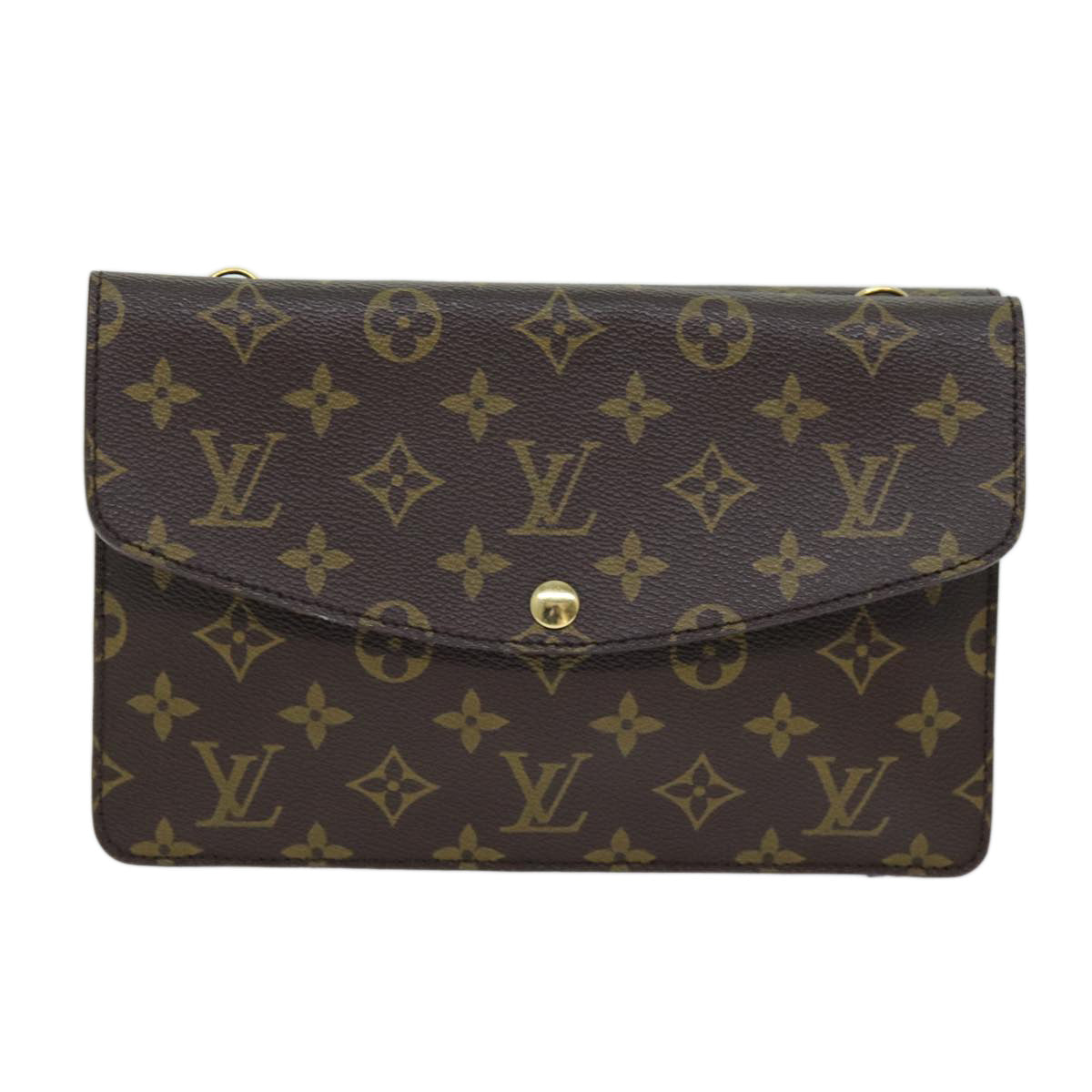 LOUIS VUITTON Monogram Double Rabat Shoulder Bag M51815 LV Auth yk12453