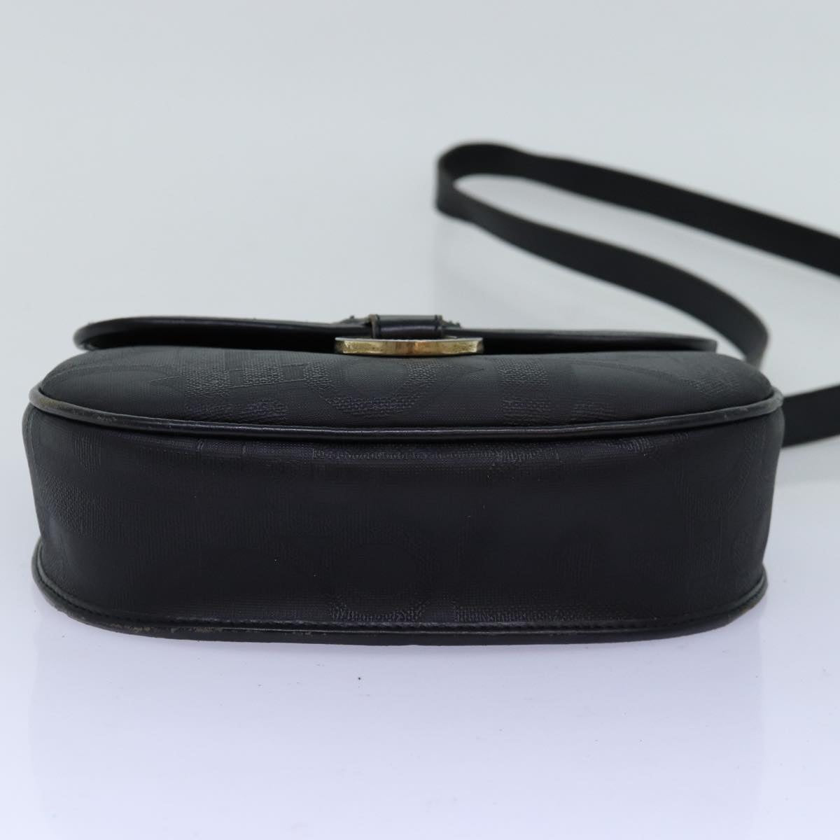Christian Dior Shoulder Bag Leather Black Auth yk12454