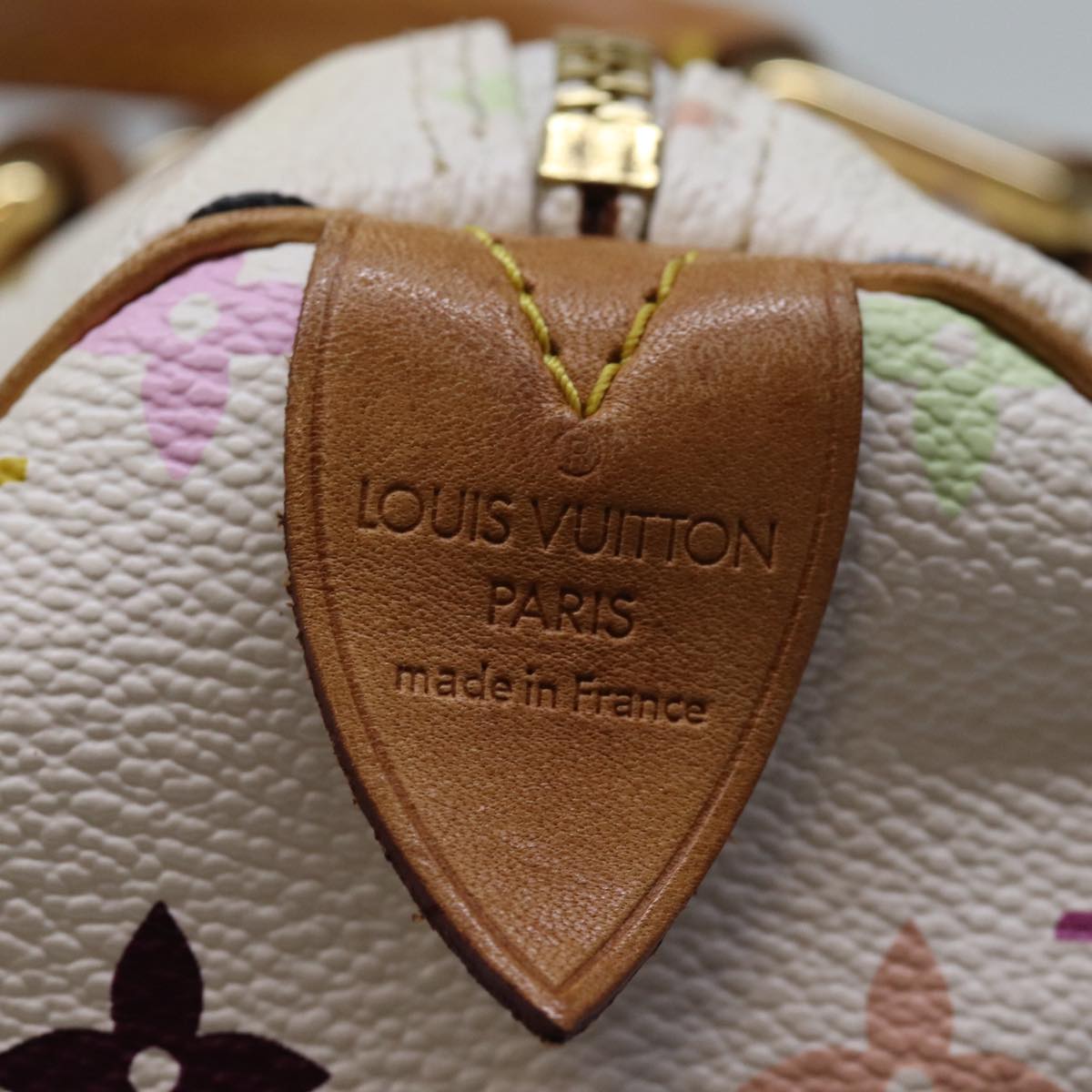 LOUIS VUITTON Monogram Multicolor Speedy 30 Hand Bag White M92643 Auth yk12456