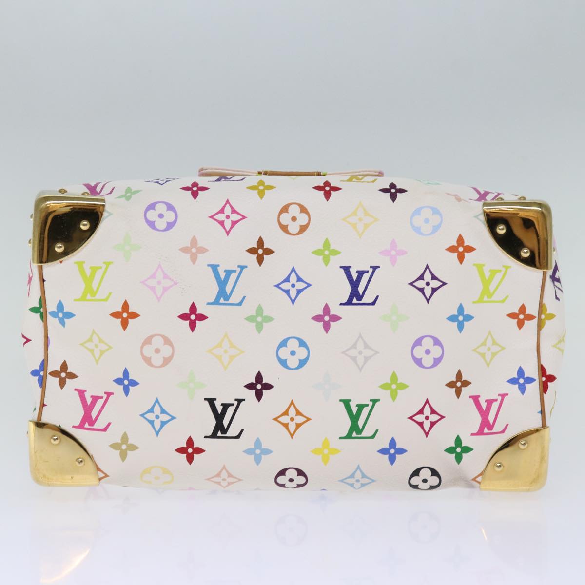 LOUIS VUITTON Monogram Multicolor Speedy 30 Hand Bag White M92643 Auth yk12456