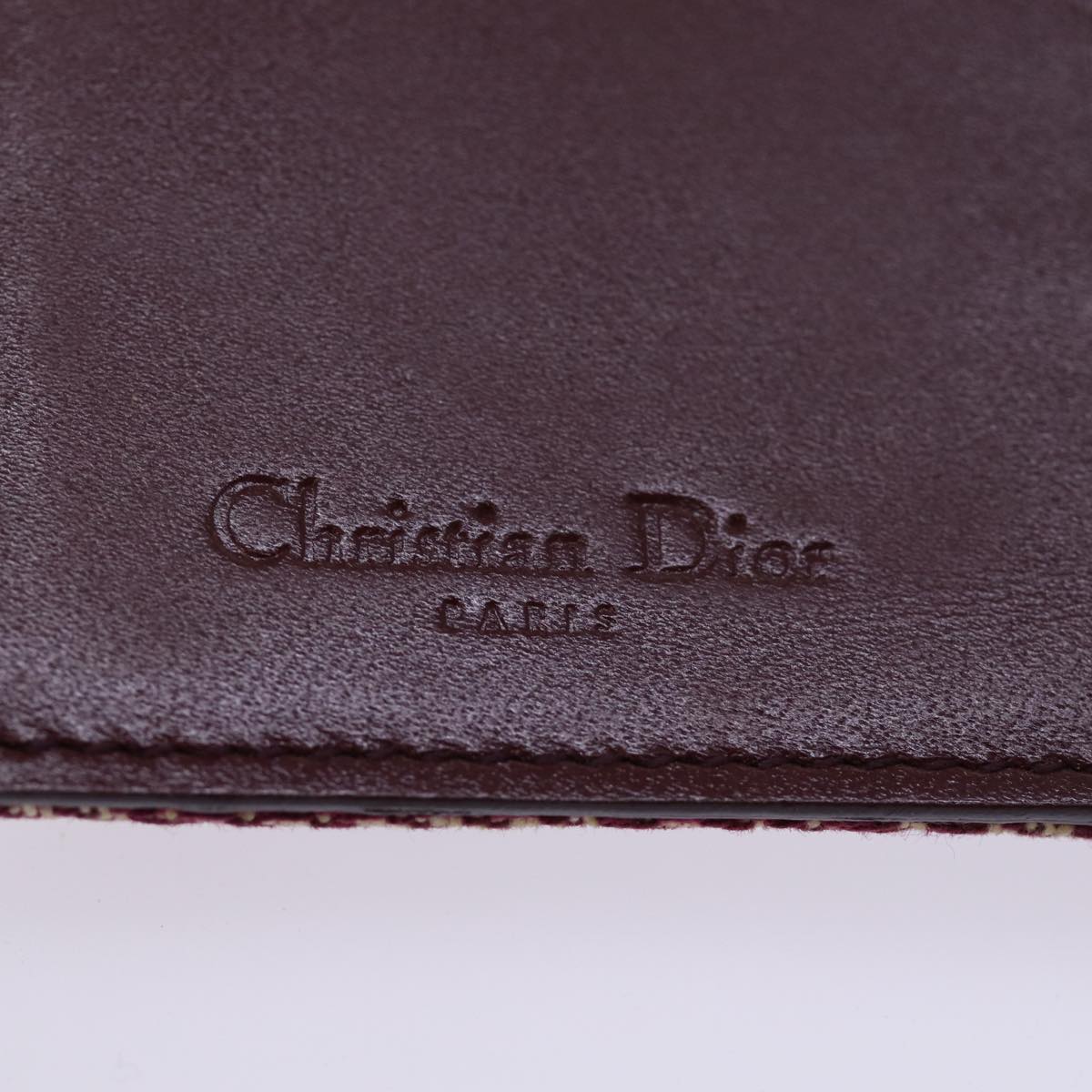 Christian Dior Trotter Canvas Saddle Wallet Red Auth yk12488