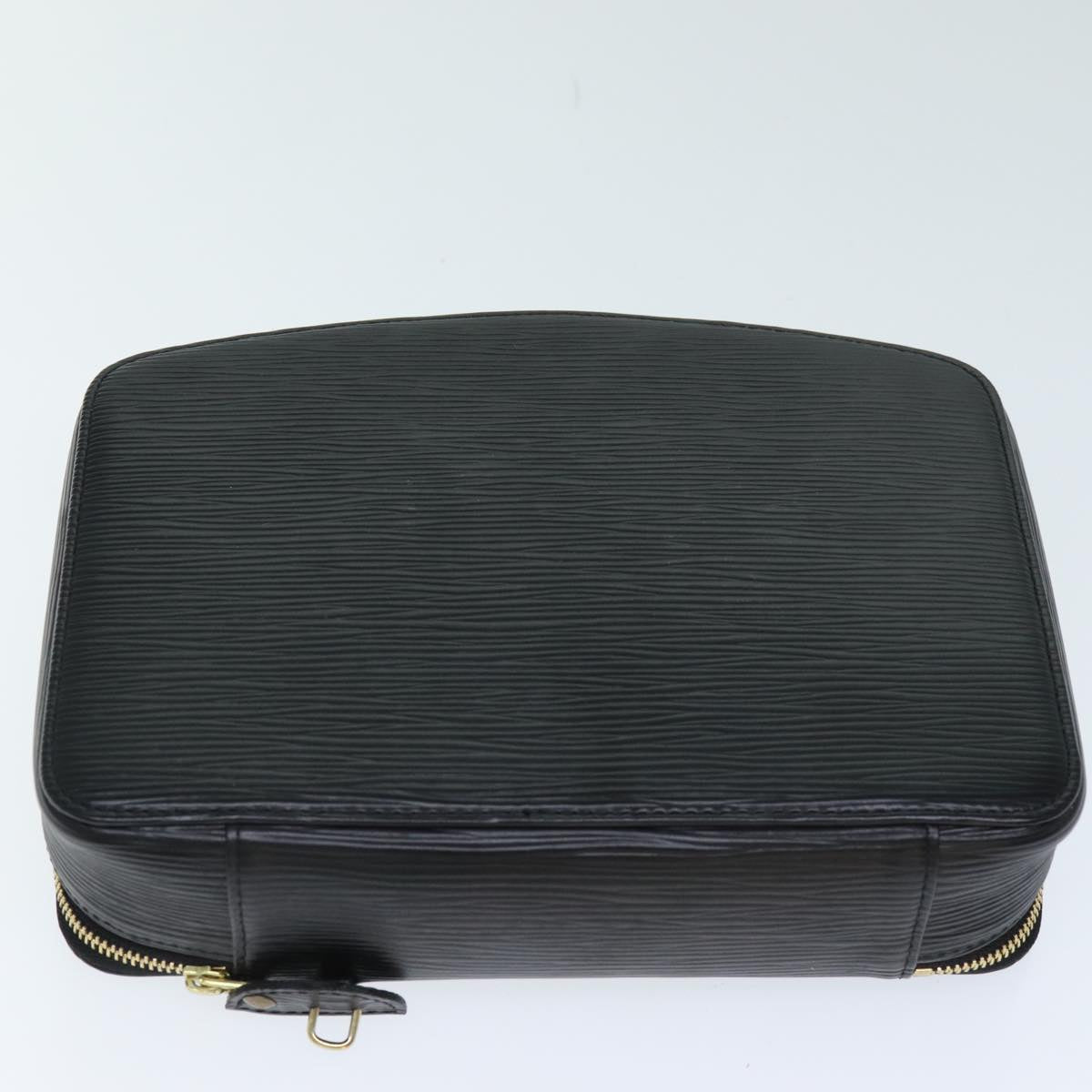 LOUIS VUITTON Epi Posh Monte Carlo Jewelry Box Black M48362 LV Auth yk12496