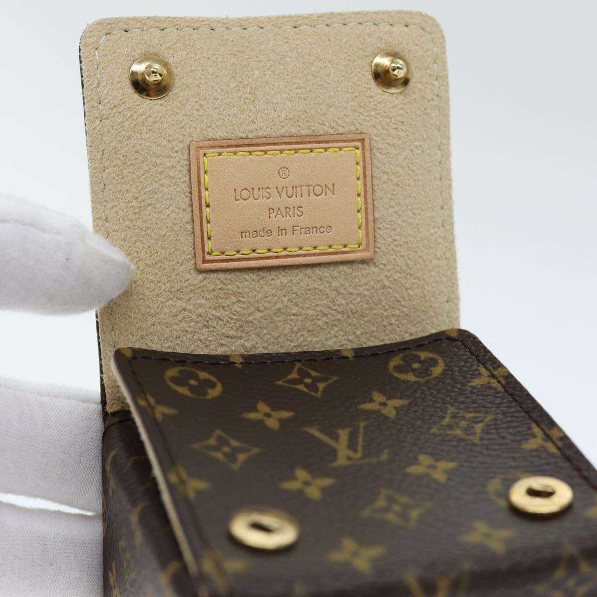 LOUIS VUITTON Monogram Jewelry Case Jewelry Box LV Auth yk12510A