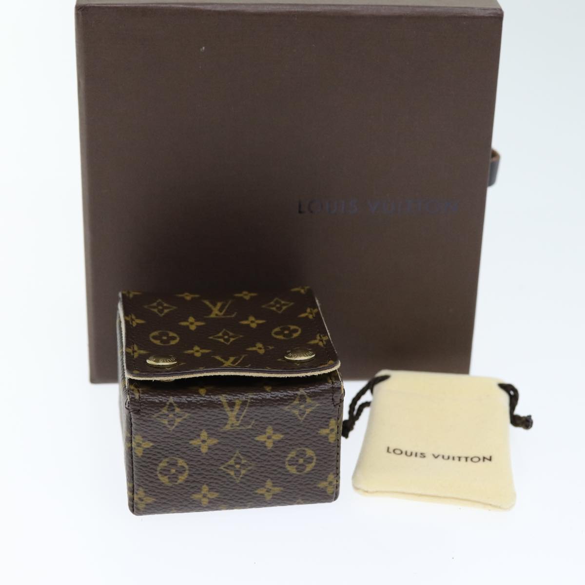 LOUIS VUITTON Monogram Jewelry Case Jewelry Box LV Auth yk12510A