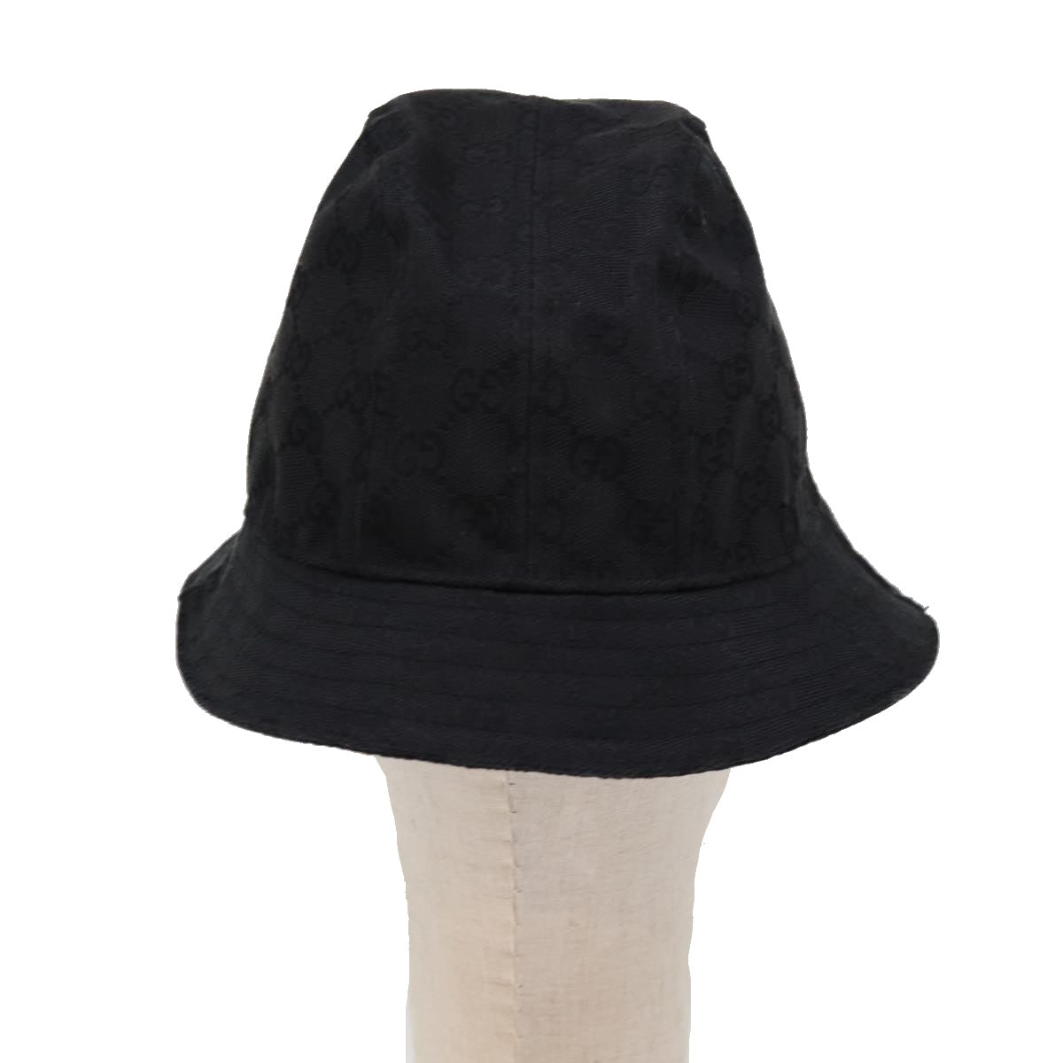 GUCCI GG Canvas Hat L Black Auth yk12541