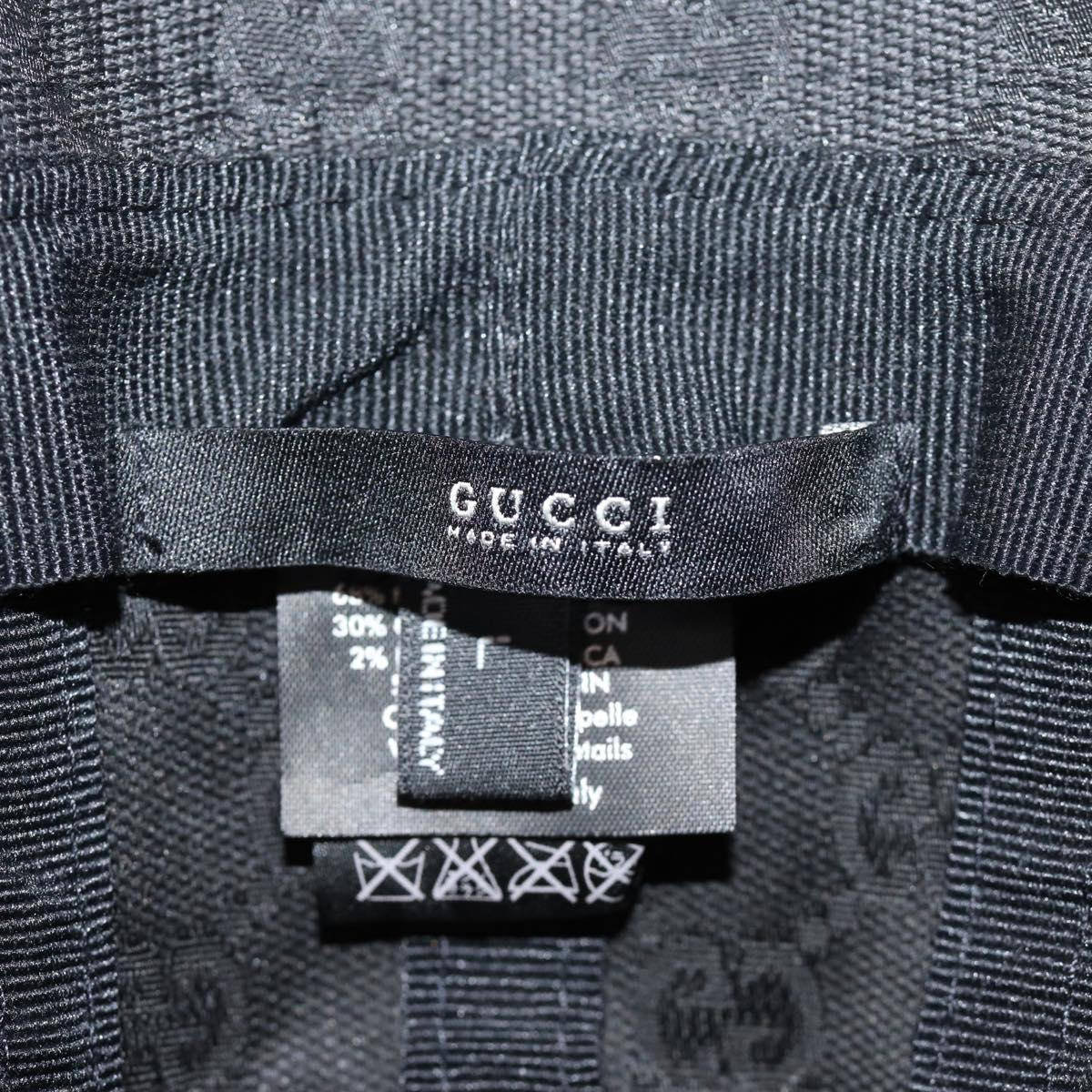 GUCCI GG Canvas Hat L Black Auth yk12541