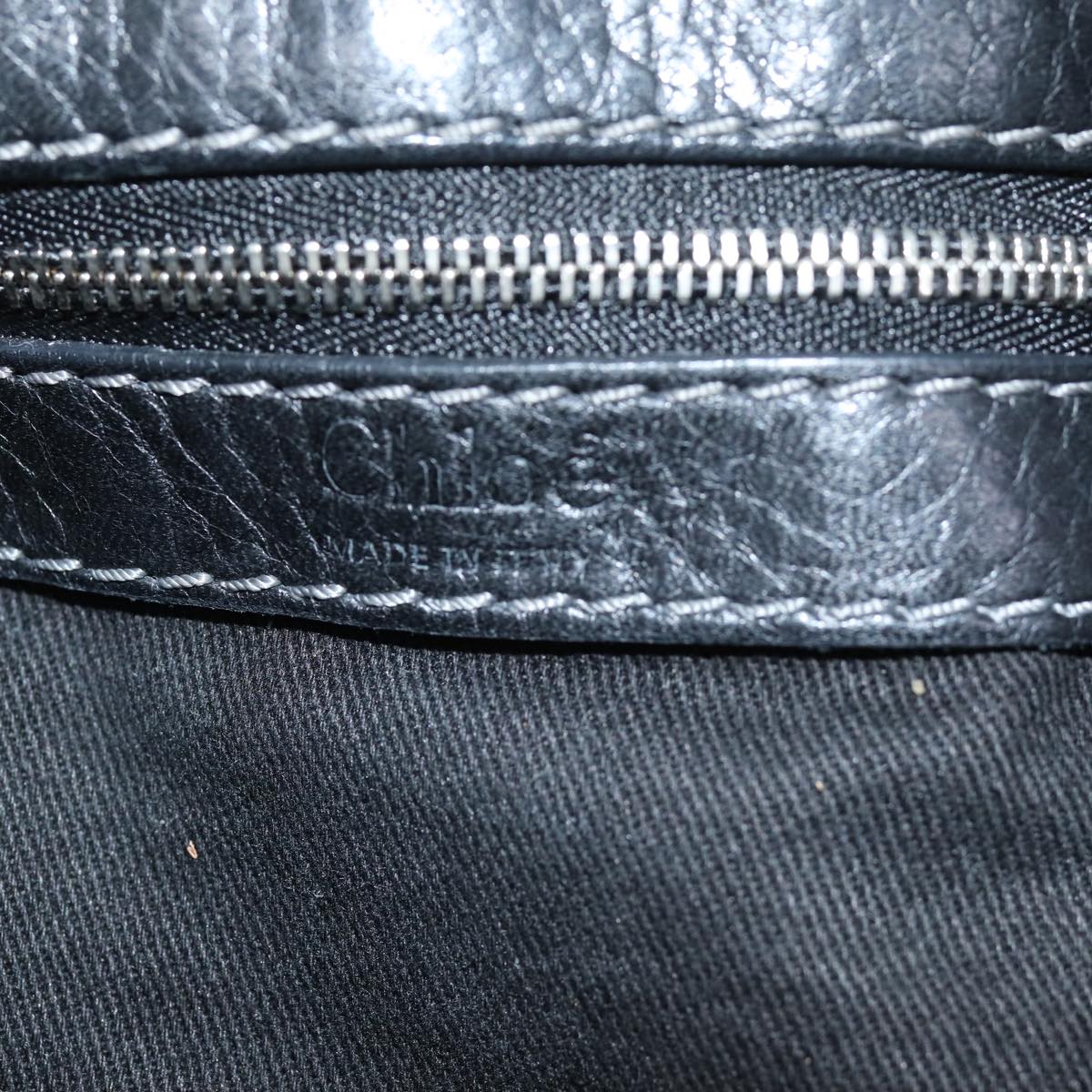 Chloe Paddington Hand Bag Leather Black Auth yk12544