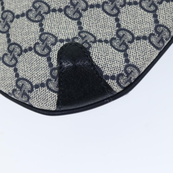 GUCCI GG Supreme Sherry Line Shoulder Bag PVC Navy Red 904 02 026 Auth yk12549