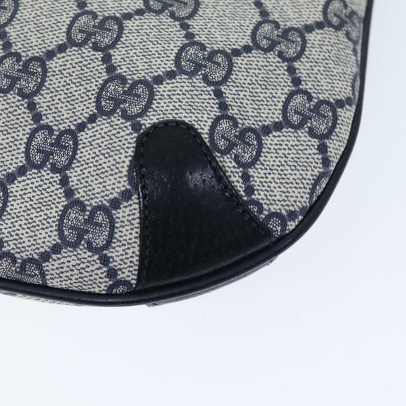 GUCCI GG Supreme Sherry Line Shoulder Bag PVC Navy Red 904 02 026 Auth yk12549