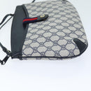 GUCCI GG Supreme Sherry Line Shoulder Bag PVC Navy Red 904 02 026 Auth yk12549-5