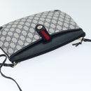 GUCCI GG Supreme Sherry Line Shoulder Bag PVC Navy Red 904 02 026 Auth yk12549-6