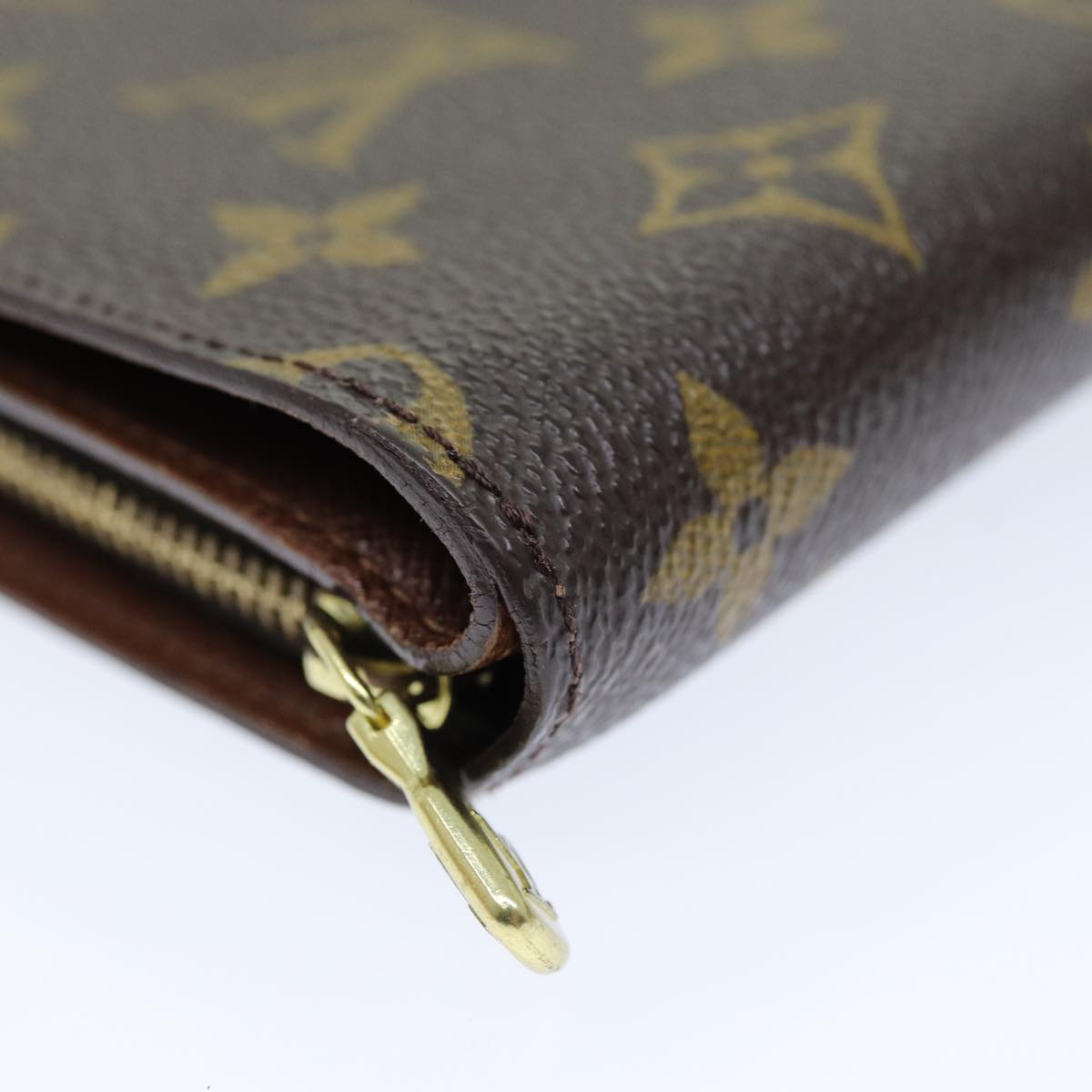 LOUIS VUITTON Monogram Porto Papie Zip Wallet M61207 LV Auth yk12557