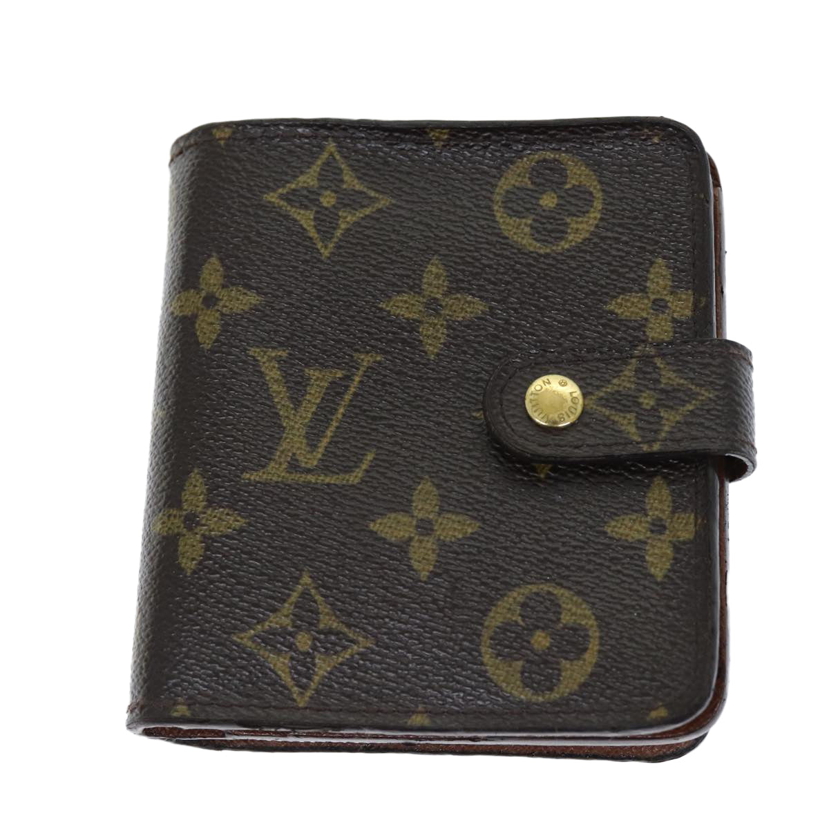 LOUIS VUITTON Monogram Compact Zip Wallet M61667 LV Auth yk12569