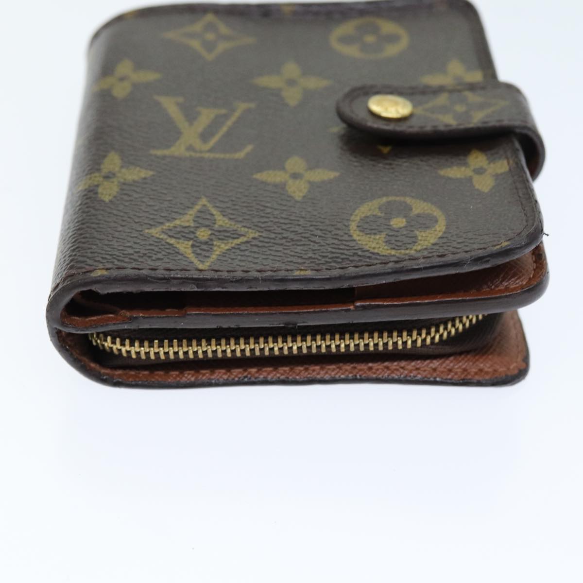 LOUIS VUITTON Monogram Compact Zip Wallet M61667 LV Auth yk12569