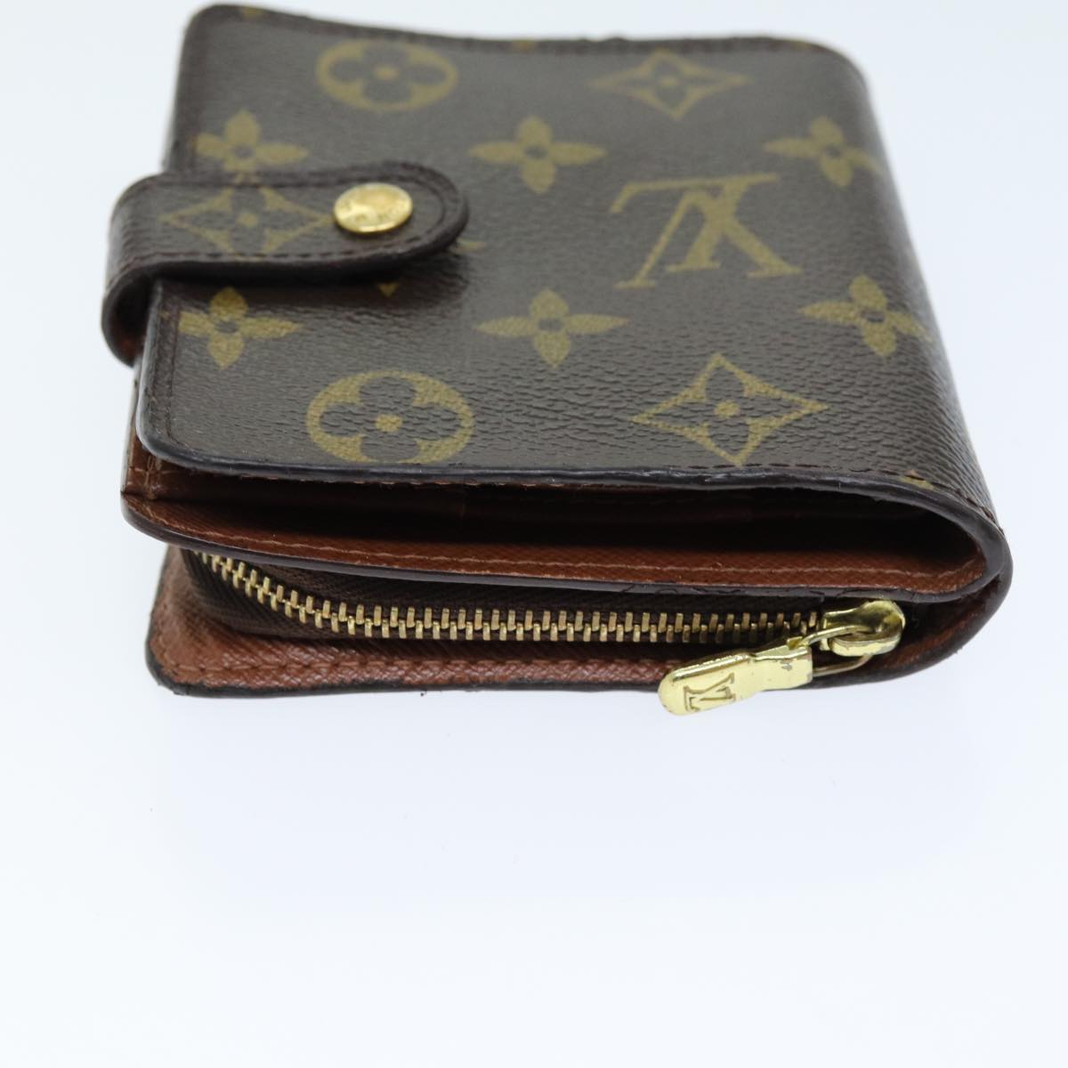 LOUIS VUITTON Monogram Compact Zip Wallet M61667 LV Auth yk12569