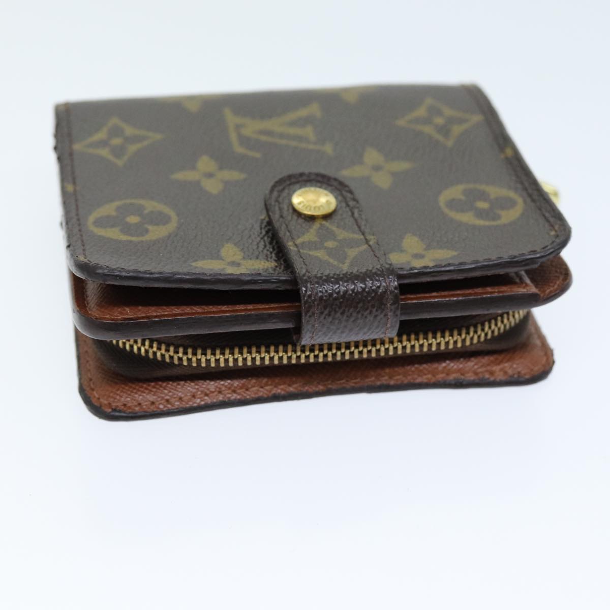 LOUIS VUITTON Monogram Compact Zip Wallet M61667 LV Auth yk12569