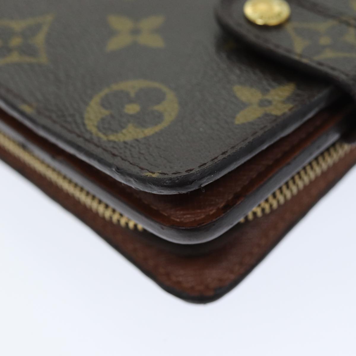 LOUIS VUITTON Monogram Compact Zip Wallet M61667 LV Auth yk12569